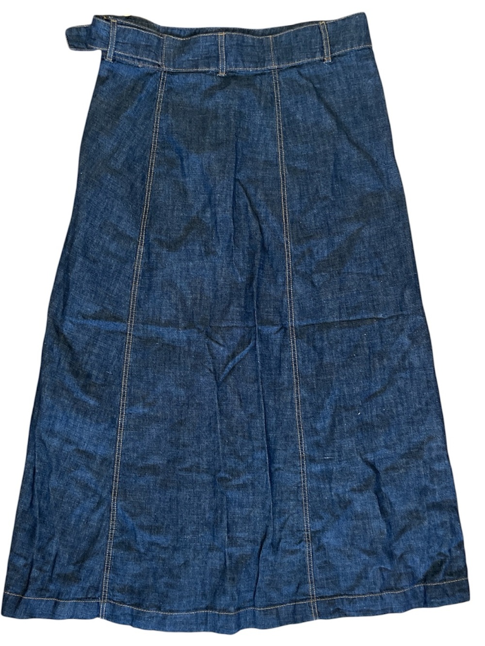 ZARA NEW FW24 Z1975 DENIM WRAP MIDI SKIRT 7966/406_SIZE Medium - Picture 4 of 6